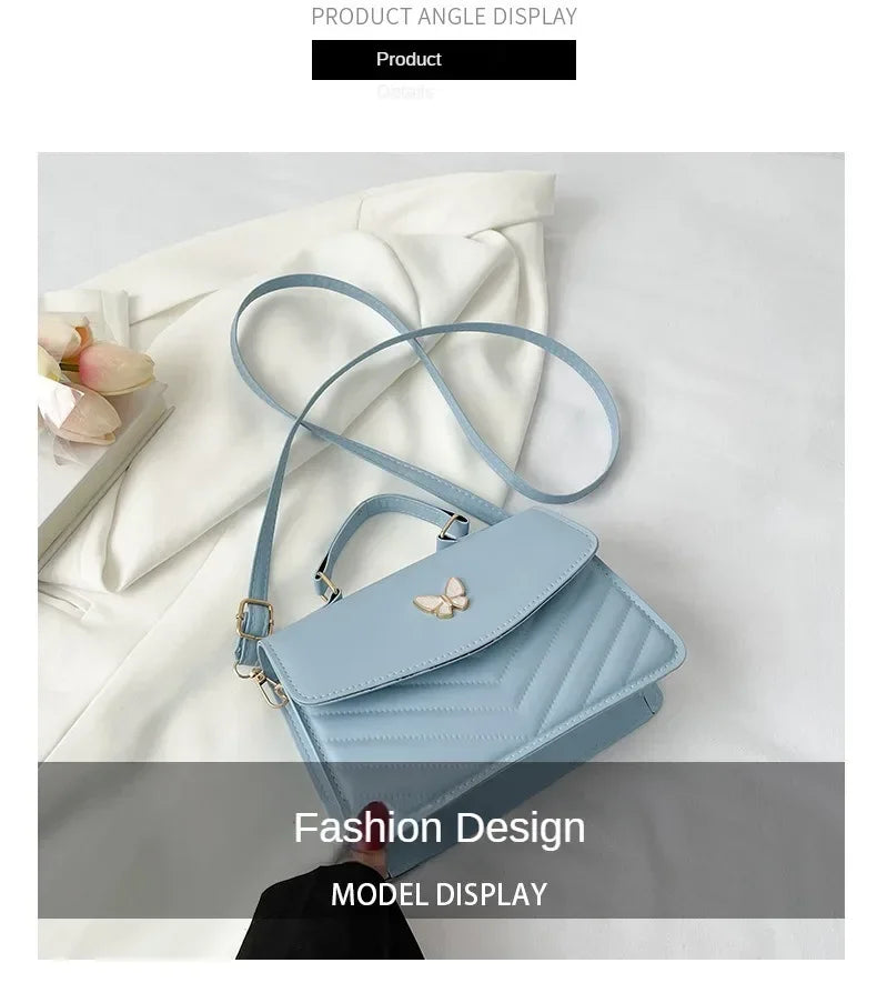PU Versatile and Fashionable Portable Small Square Bag Single Shoulder Crossbody Bag Luxury Designer Handbag Bolsas De Mujer