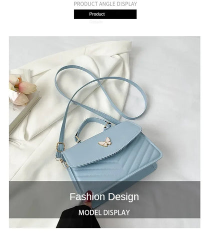 PU Versatile and Fashionable Portable Small Square Bag Single Shoulder Crossbody Bag Luxury Designer Handbag Bolsas De Mujer