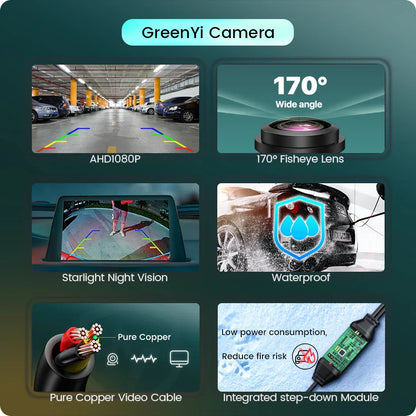 AHD1080P Universal Car Backup Camera Full HD Night Vision Black