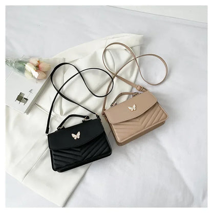 PU Versatile and Fashionable Portable Small Square Bag Single Shoulder Crossbody Bag Luxury Designer Handbag Bolsas De Mujer