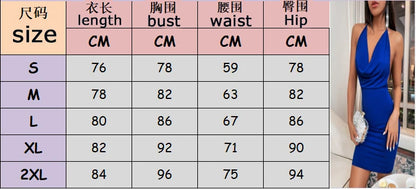 Sexy Mini Dress Lace Up Strap Pure Silod Party Club Elegant Y2K Hang Neck Hollow Backless Straples V Neck Elegant Evening Dresse